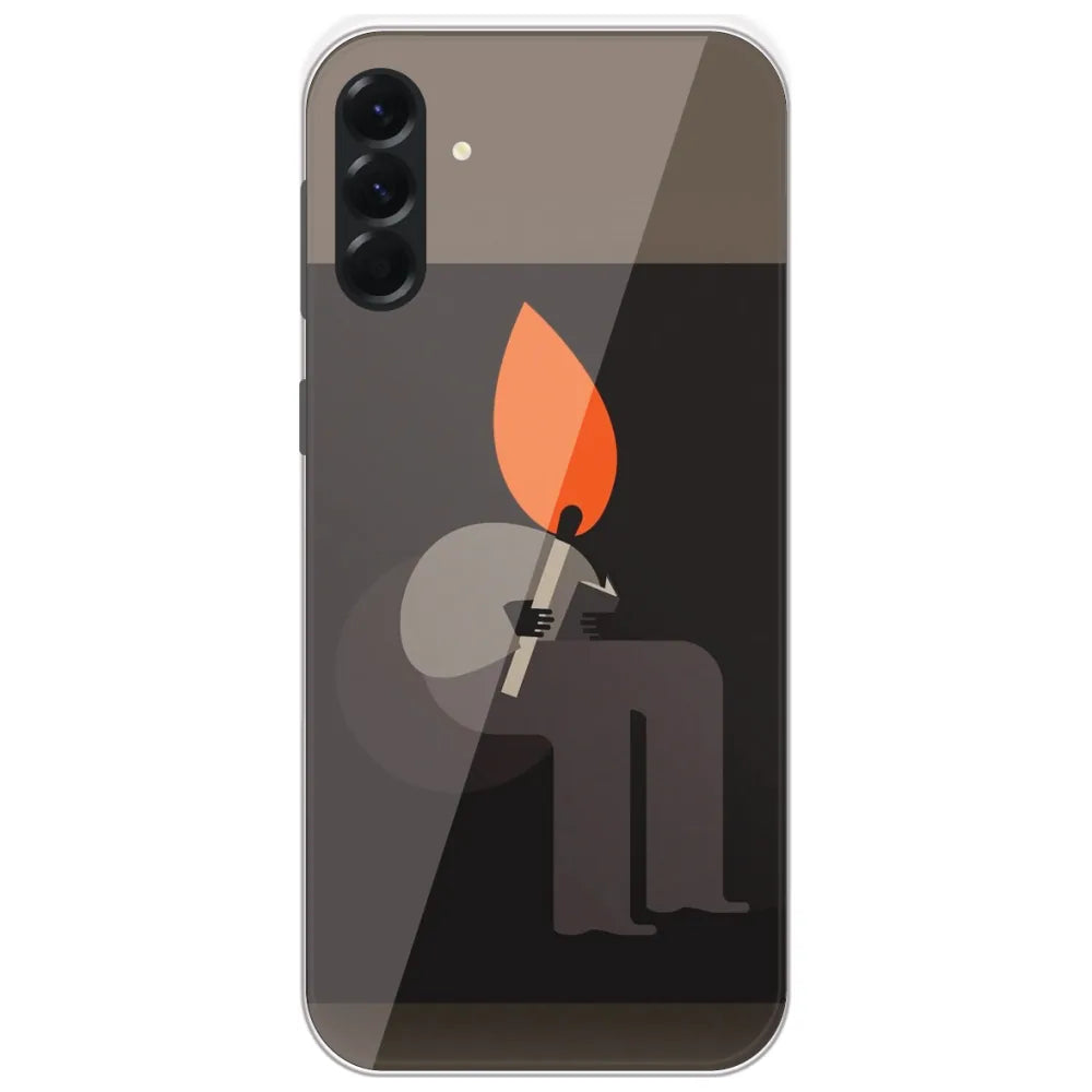 Matchstick Flame Man - Printed Silicone Case for Samsung Galaxy A56