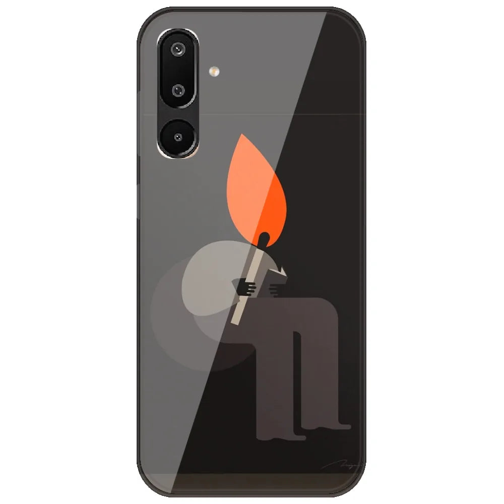 Matchstick Flame Man - Printed Silicone Case for Samsung Galaxy M16