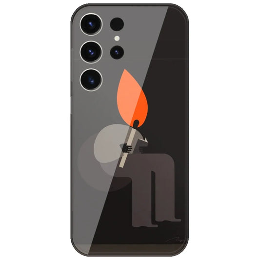 Matchstick Flame Man - Printed Silicone Case for Samsung Galaxy S26 Ultra