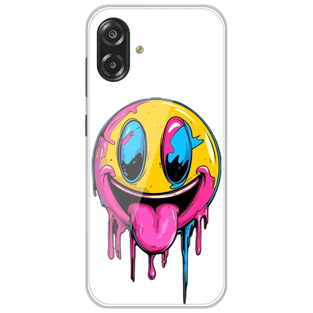 Melting Smiley Face - Printed Silicone Case for Samsung Galaxy A07 4G