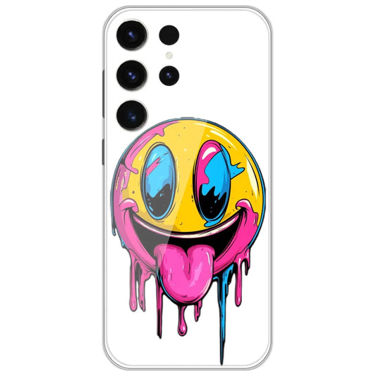 Melting Smiley Face - Printed Silicone Case for Samsung Galaxy S26 Ultra