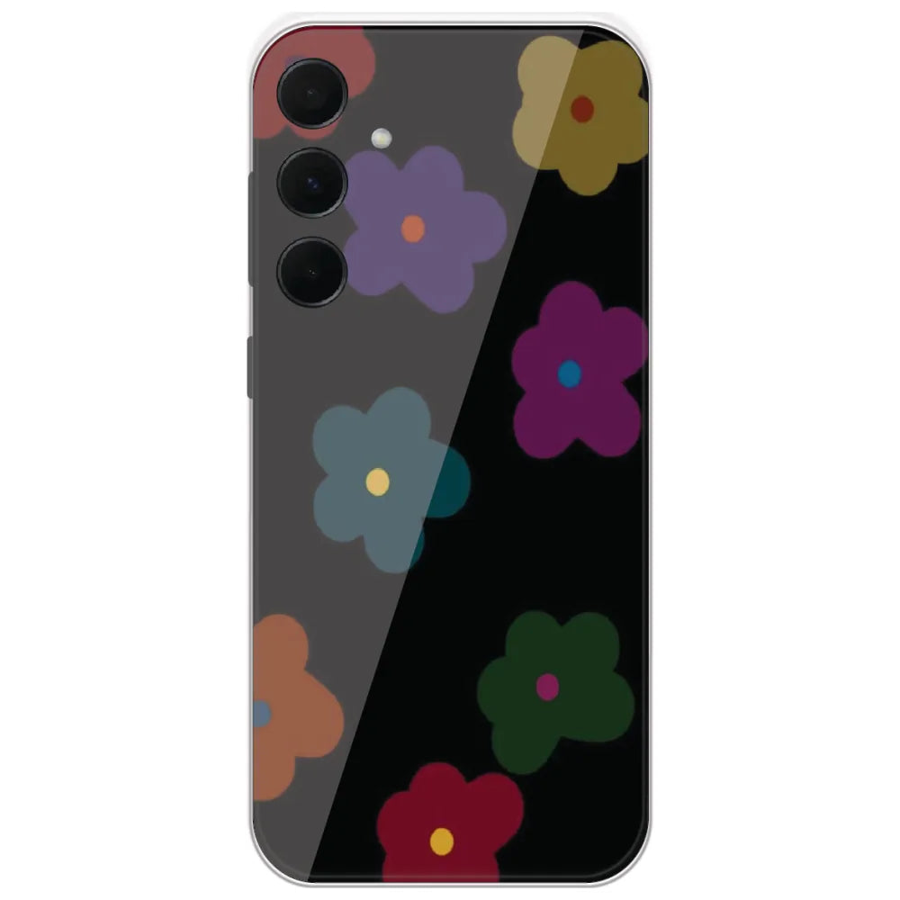 Midnight Flower Pop - Printed Silicone Case for Samsung Galaxy A35