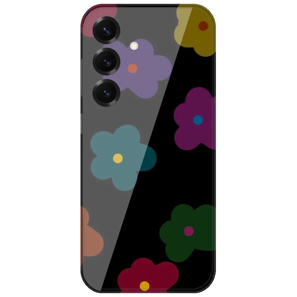 Midnight Flower Pop - Printed Silicone Case for Samsung Galaxy S25 FE