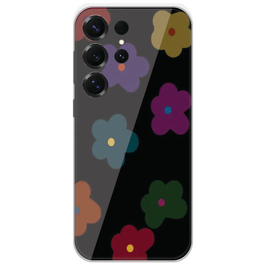 Midnight Flower Pop - Printed Silicone Case for Samsung Galaxy S25 Ultra