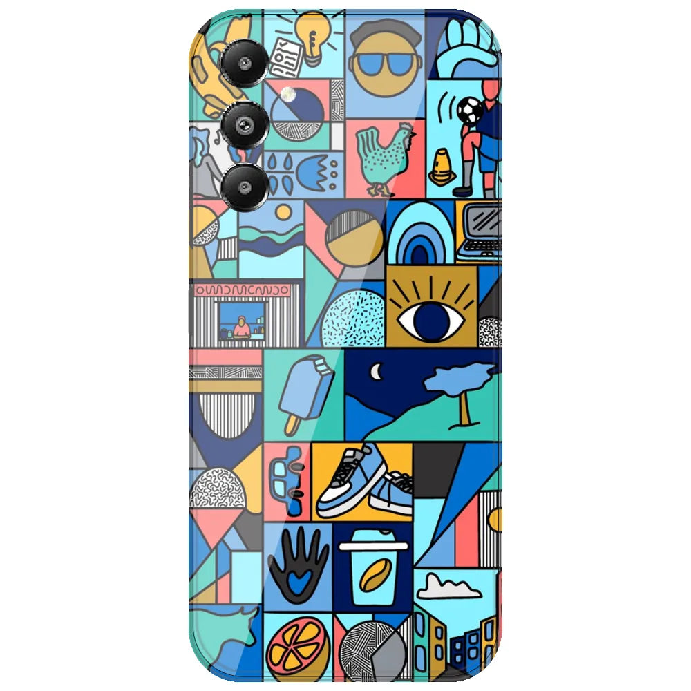 Mint Icon Patchwork - Printed Silicone Case for Samsung Galaxy A05s