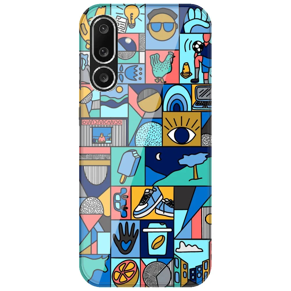 Mint Icon Patchwork - Printed Silicone Case for Samsung Galaxy F36