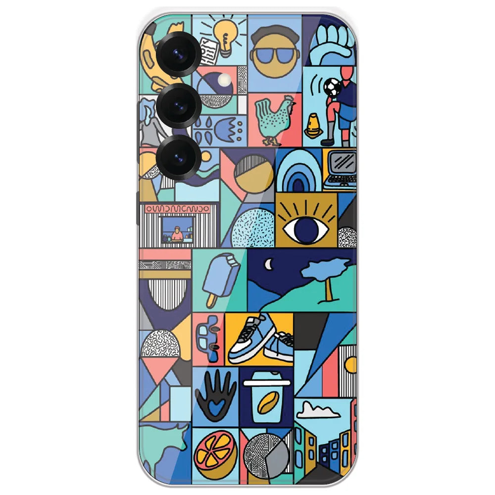 Mint Icon Patchwork - Printed Silicone Case for Samsung Galaxy S25