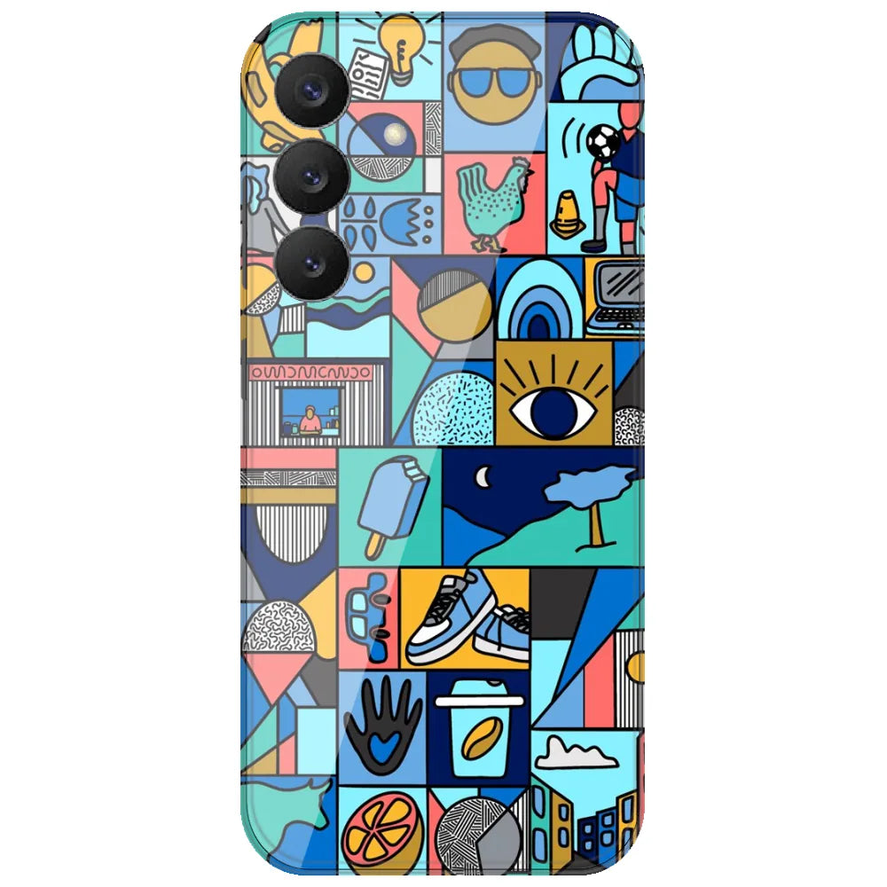 Mint Icon Patchwork - Printed Silicone Case for Samsung Galaxy S26