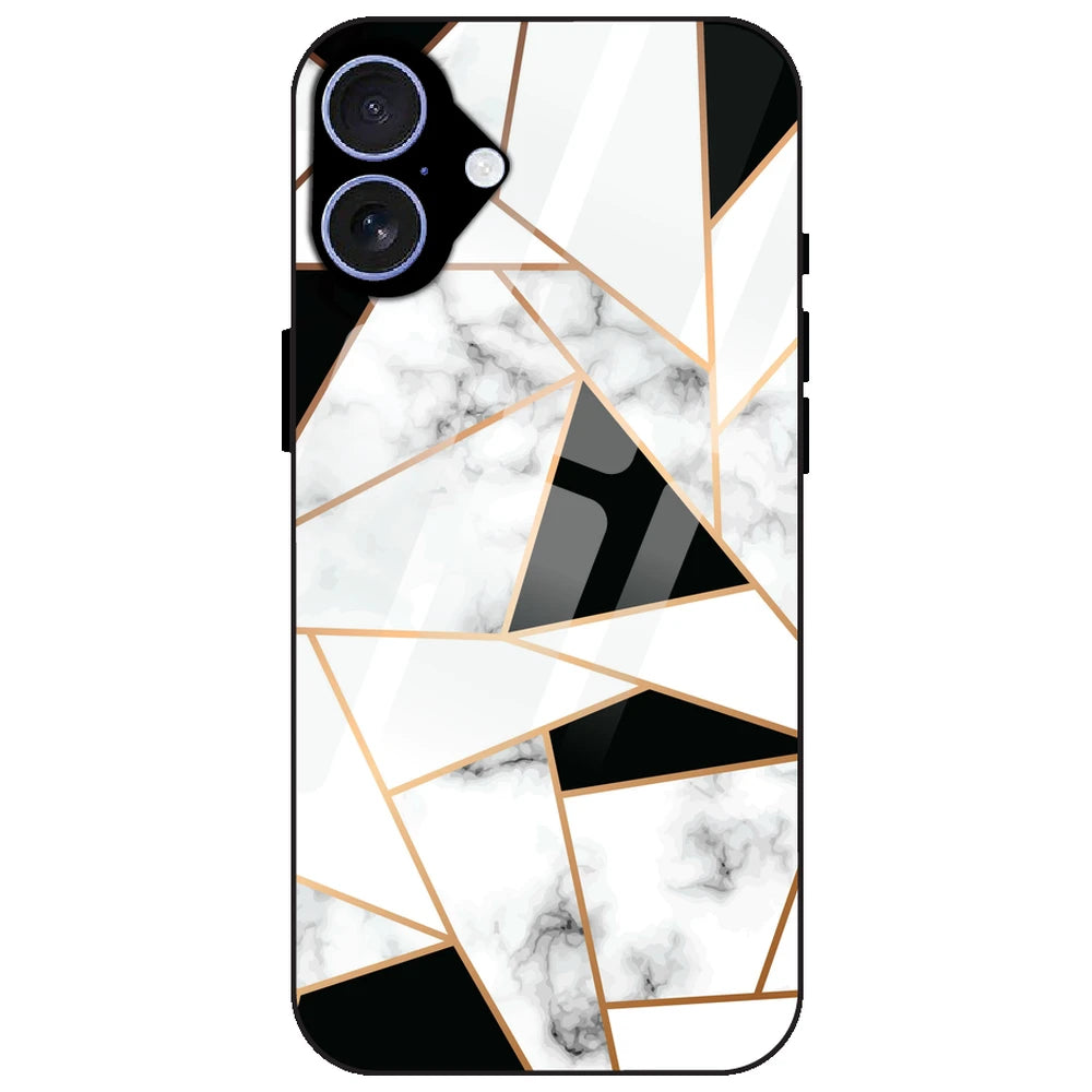 Modern Marble Geometric - Glass Case for Apple iPhone 17