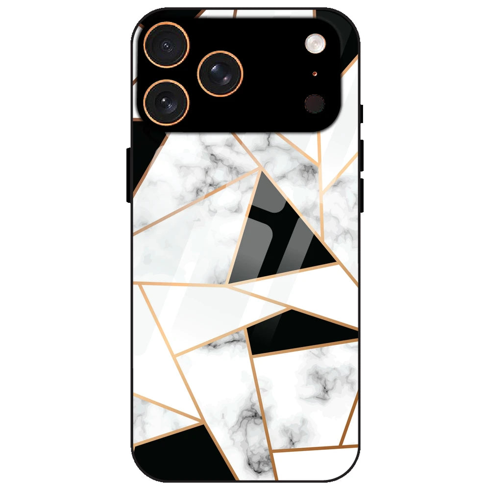 Modern Marble Geometric - Glass Case for Apple iPhone 17 Pro