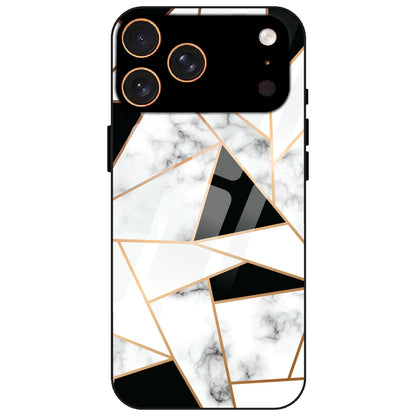 Modern Marble Geometric - Glass Case for Apple iPhone 17 Pro