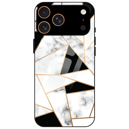 Modern Marble Geometric - Glass Case for Apple iPhone 17 Pro Max