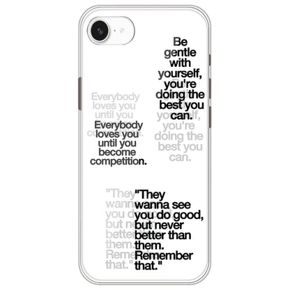 Motivational Quotes - Clear Printed Silicone Case for Apple iPhone 16e