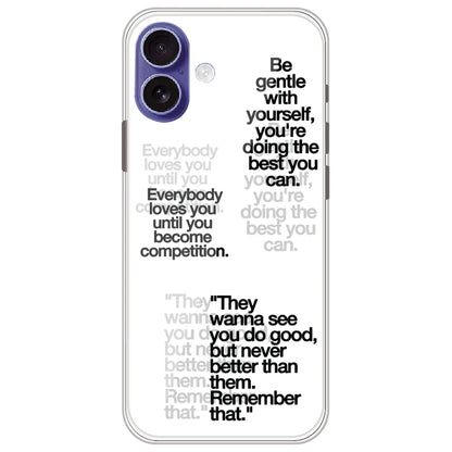 Motivational Quotes - Clear Printed Silicone Case for Apple iPhone 17