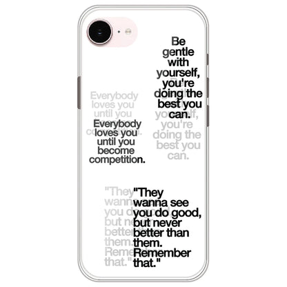 Motivational Quotes - Clear Printed Silicone Case for Apple iPhone 17e