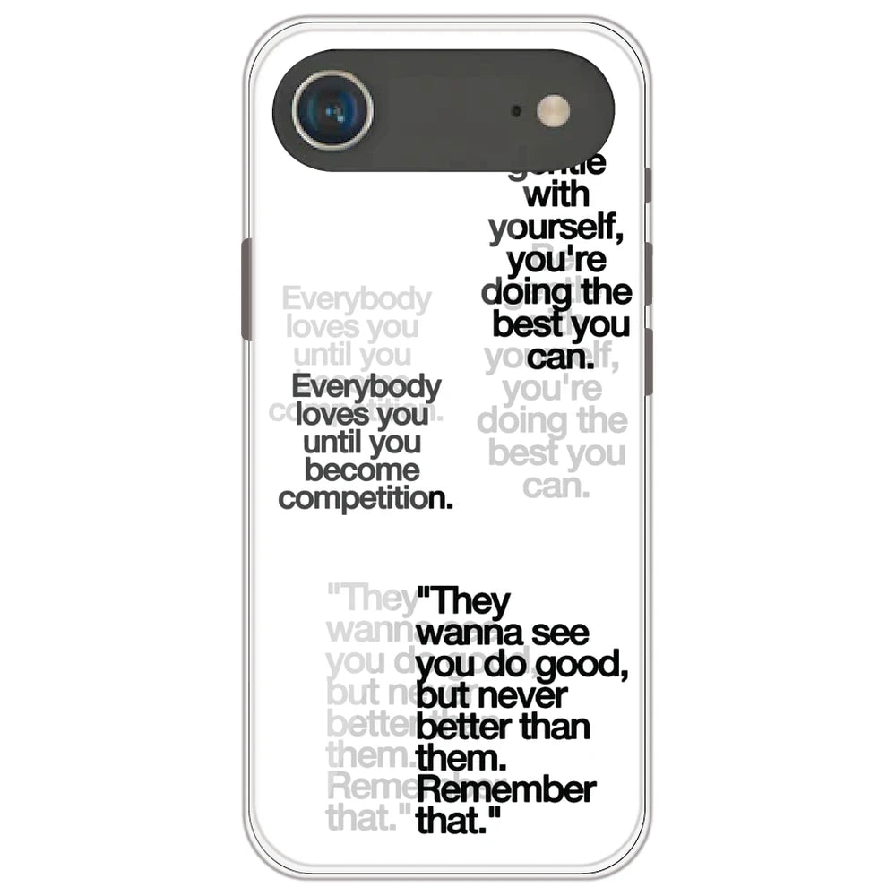 Motivational Quotes - Clear Printed Silicone Case for Apple iPhone Air