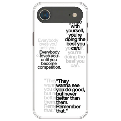 Motivational Quotes - Clear Printed Silicone Case for Apple iPhone Air