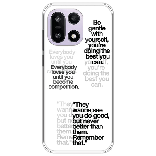 Motivational Quotes - Clear Printed Silicone Case for OnePlus 15