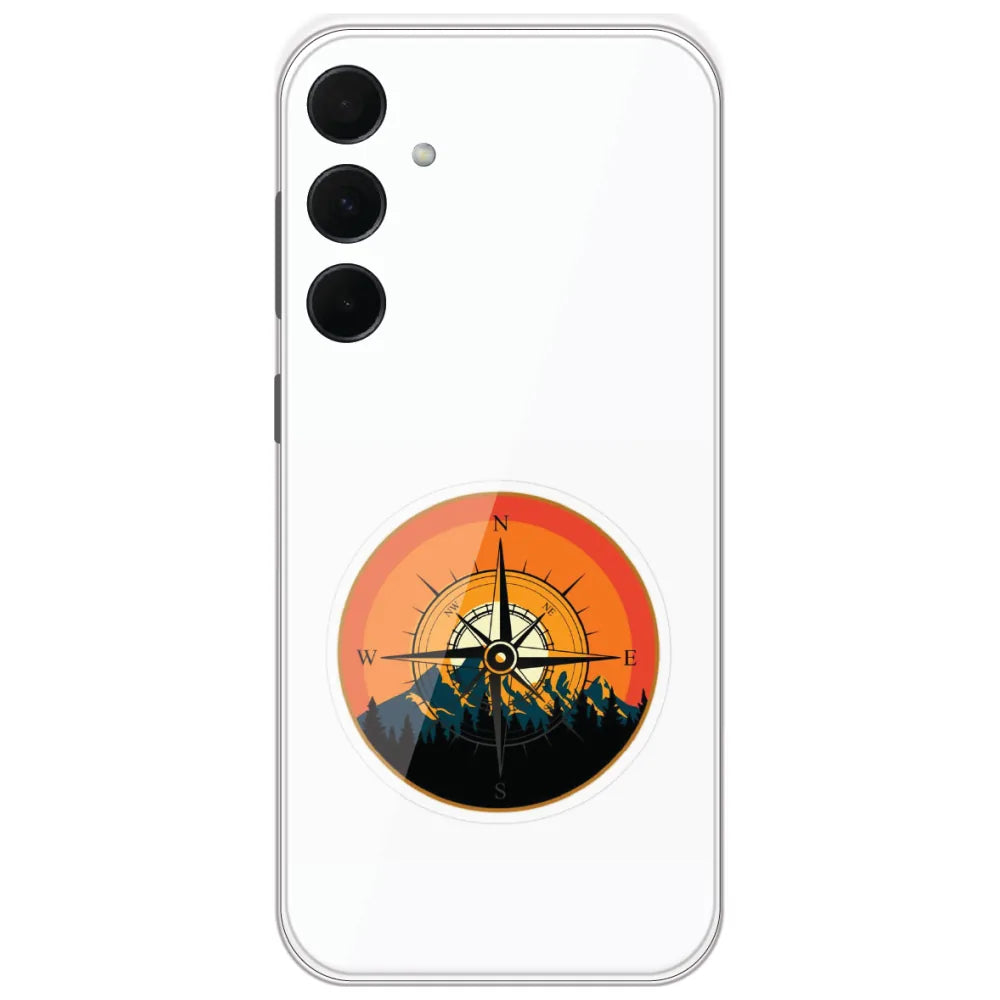 Mountain Compass - Printed Silicone Case for Samsung Galaxy A35