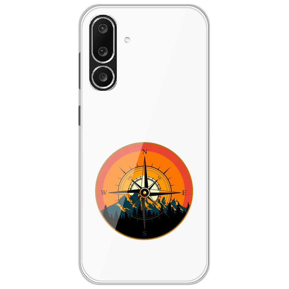 Mountain Compass - Printed Silicone Case for Samsung Galaxy M36