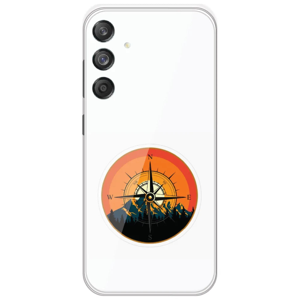 Mountain Compass - Printed Silicone Case for Samsung Galaxy M55 5G