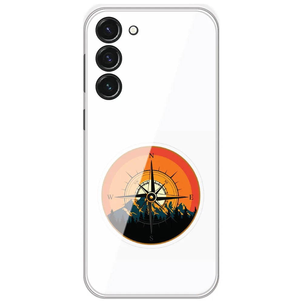 Mountain Compass - Printed Silicone Case for Samsung Galaxy S23 5G