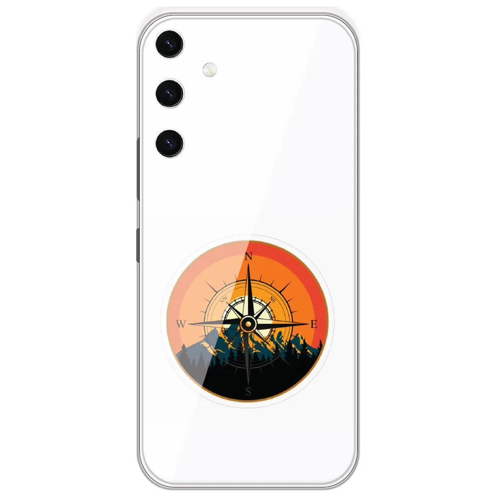 Mountain Compass - Printed Silicone Case for Samsung Galaxy S23 Plus 5G