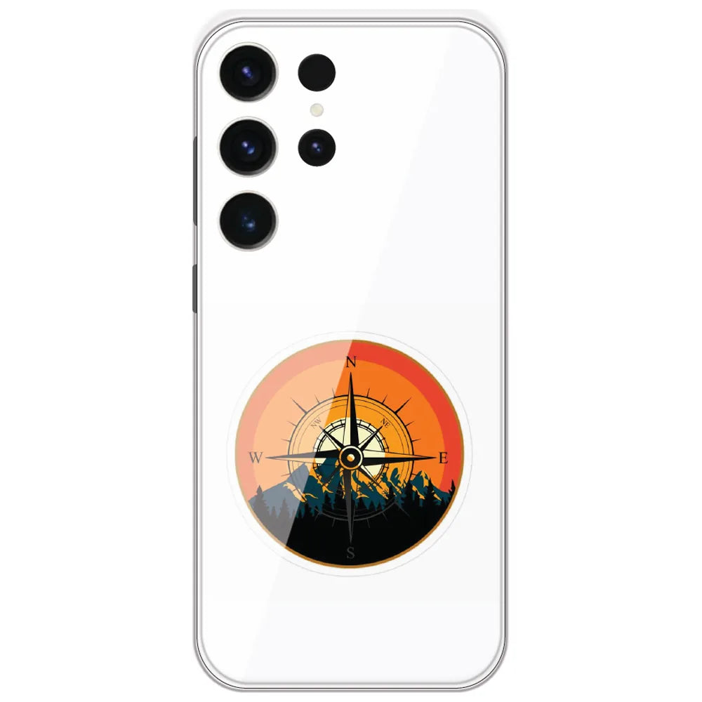 Mountain Compass - Printed Silicone Case for Samsung Galaxy S23 Ultra