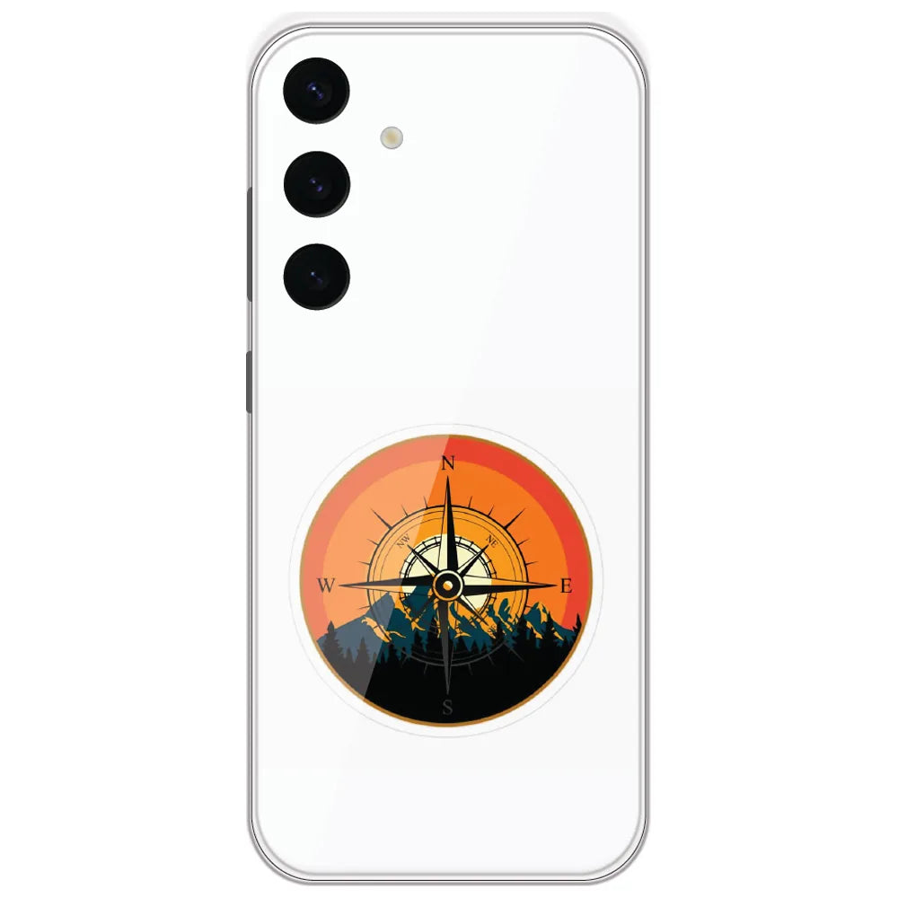 Mountain Compass - Printed Silicone Case for Samsung Galaxy S24 Plus