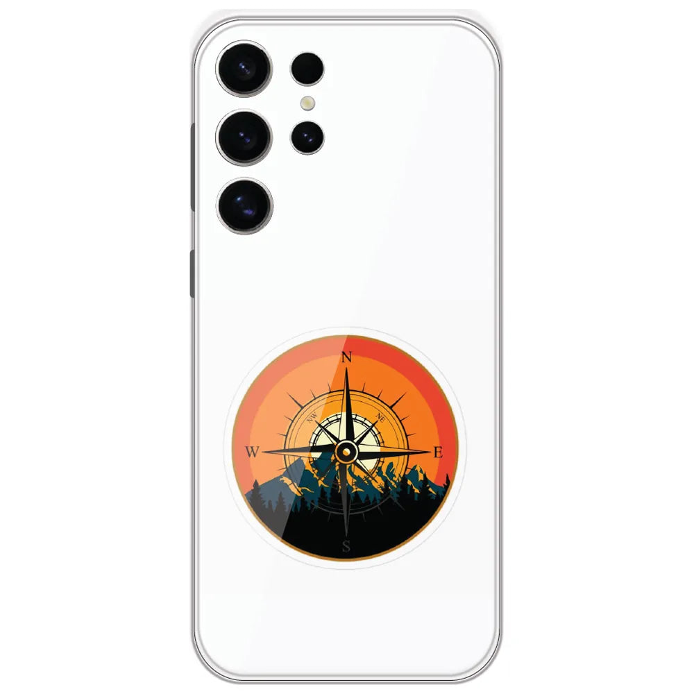 Mountain Compass - Printed Silicone Case for Samsung Galaxy S24 Ultra