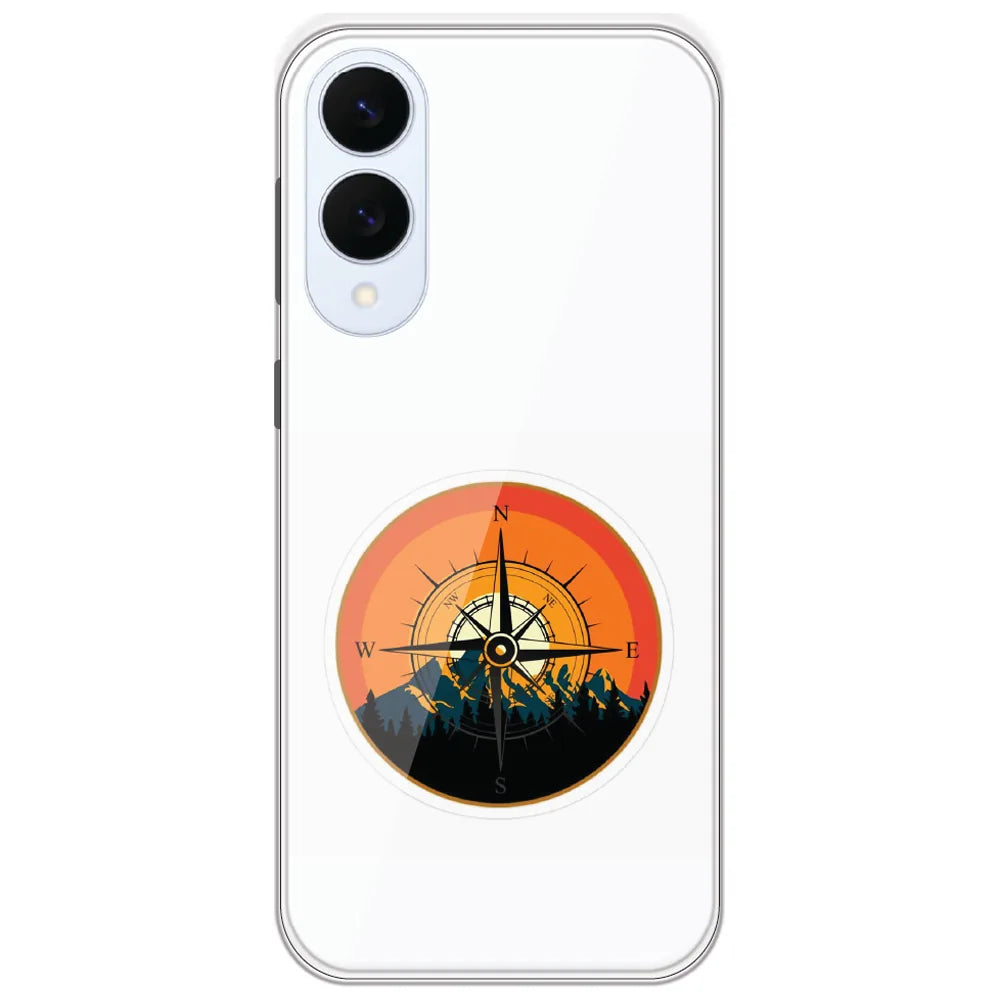 Mountain Compass - Printed Silicone Case for Samsung Galaxy S25 Edge