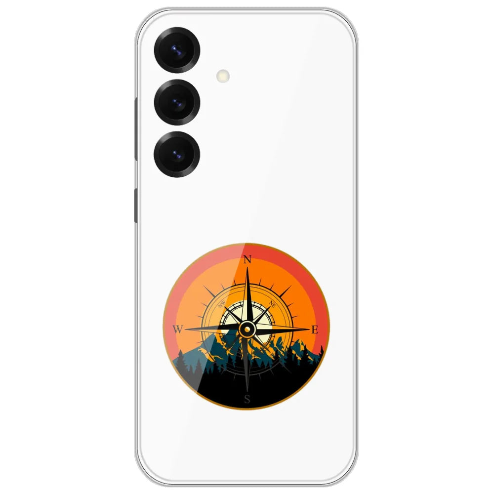Mountain Compass - Printed Silicone Case for Samsung Galaxy S25 FE