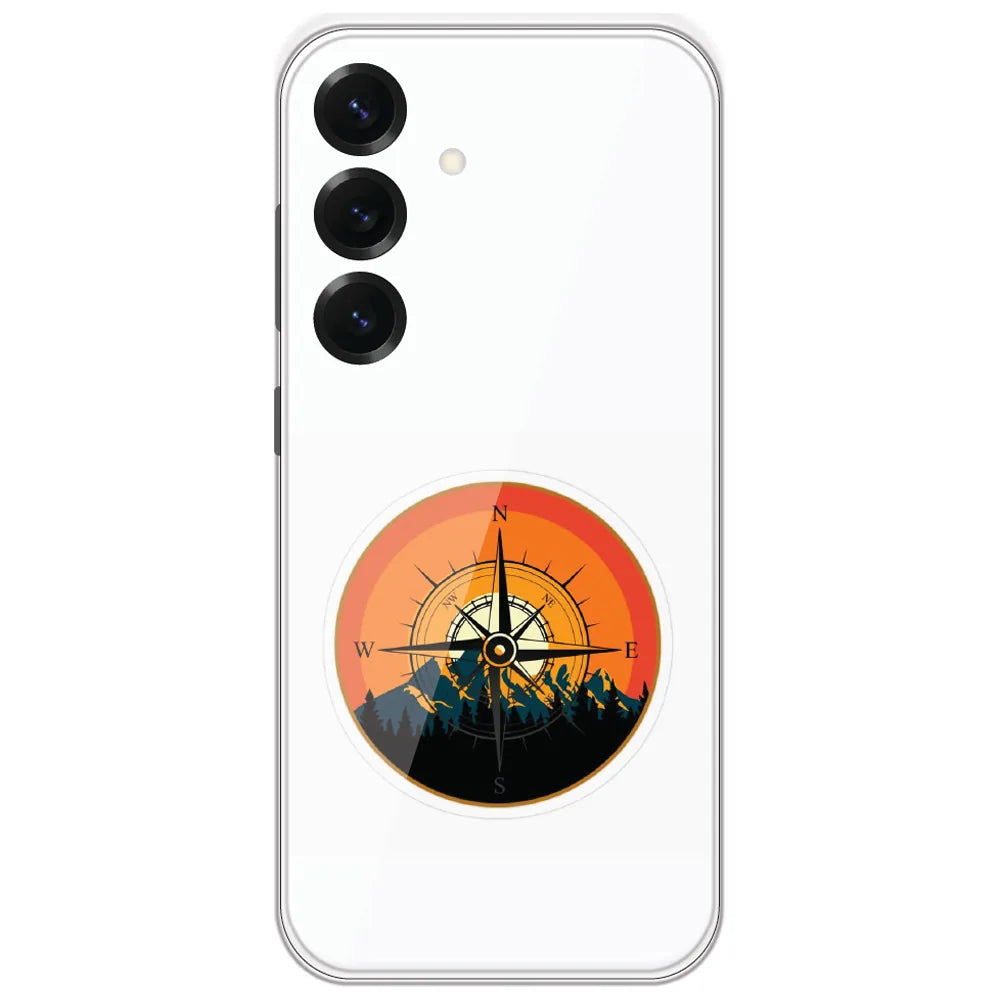 Mountain Compass - Printed Silicone Case for Samsung Galaxy S25