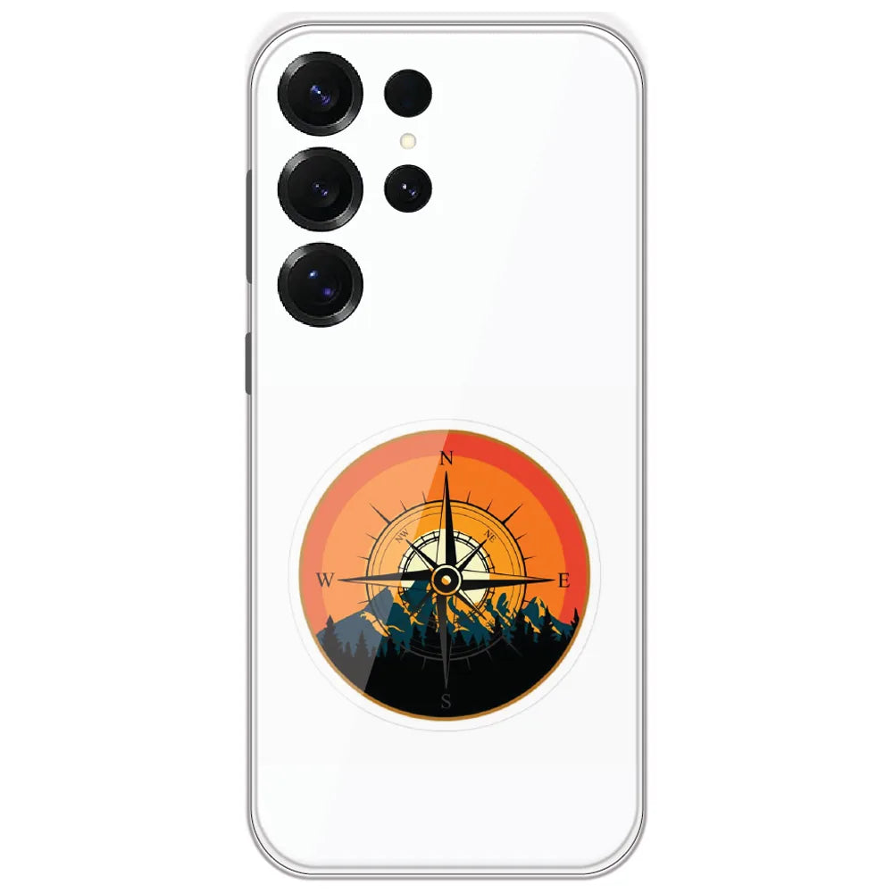 Mountain Compass - Printed Silicone Case for Samsung Galaxy S25 Ultra