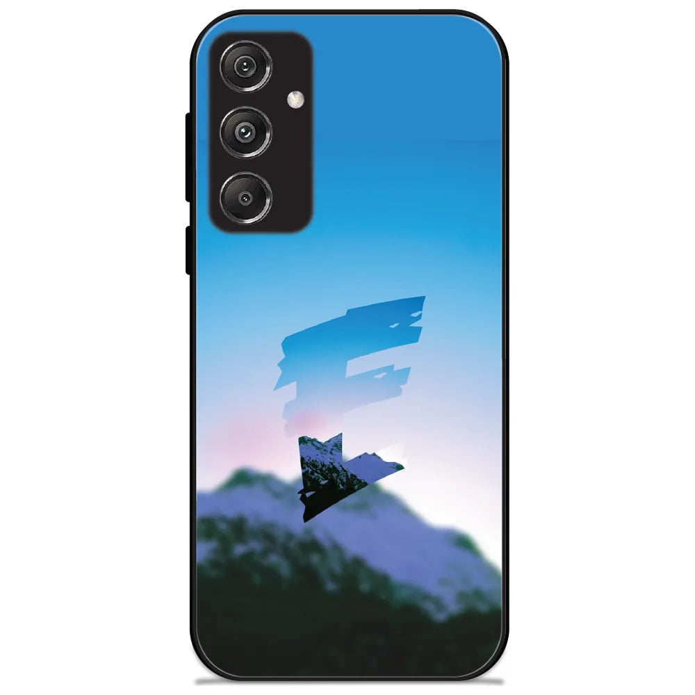 Mountain Sky Cutout - Glossy Metal Silicone Case for Samsung Galaxy M34 5G