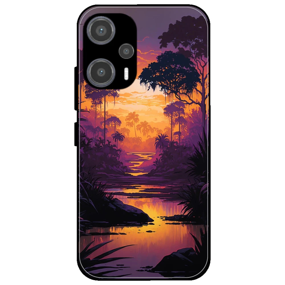 Mountains & The River - Glossy Metal Silicone Case for Poco F5