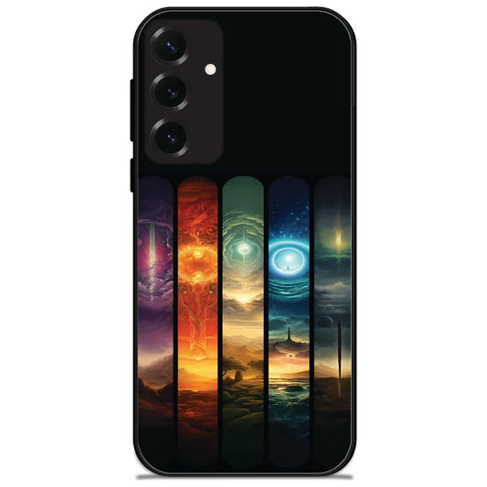 Mystic Realm Panels - Glossy Metal Silicone Case for Samsung Galaxy S25 Plus