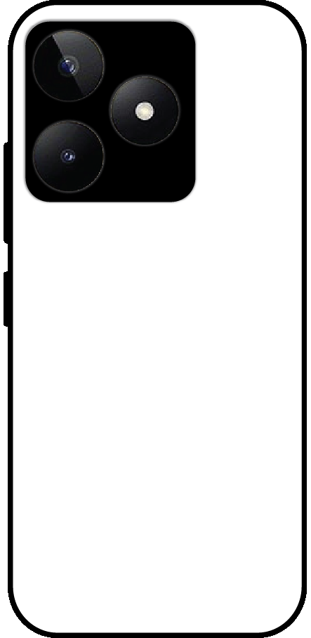 Realme Narzo N53 back cover mockup - customisable glossy metal silicone case