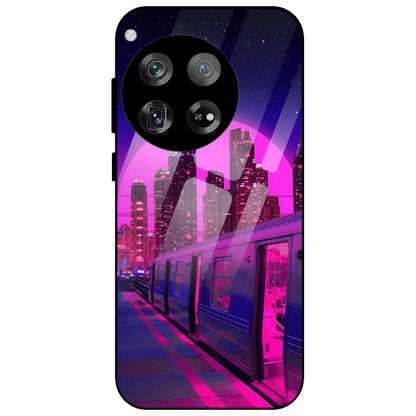 Neon City Synthwave - Glass Case for OnePlus 12