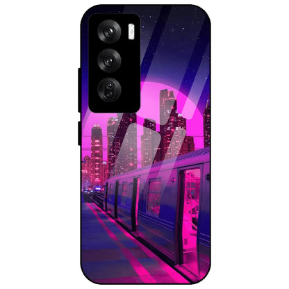 Neon City Synthwave - Glass Case for Oppo Reno 12 Pro