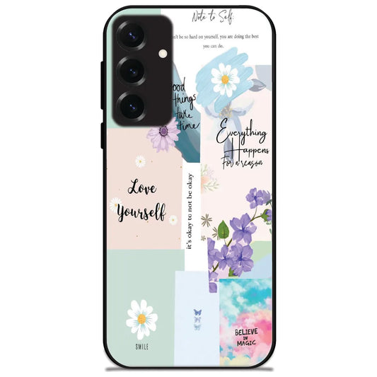 Note To Self Collage - Glossy Metal Silicone Case for Samsung Galaxy S25 Plus