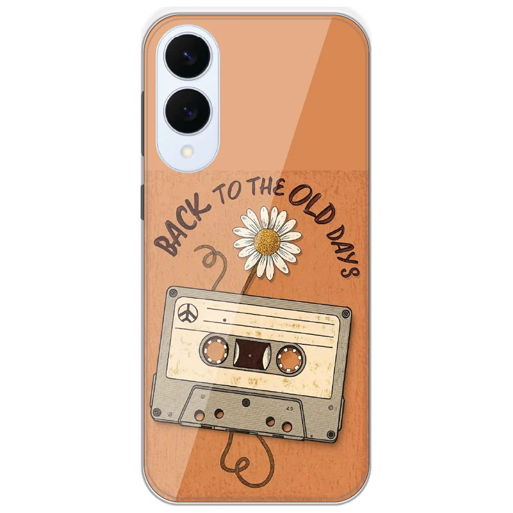 Old Days Cassette - Printed Silicone Case for Samsung Galaxy S25 Edge