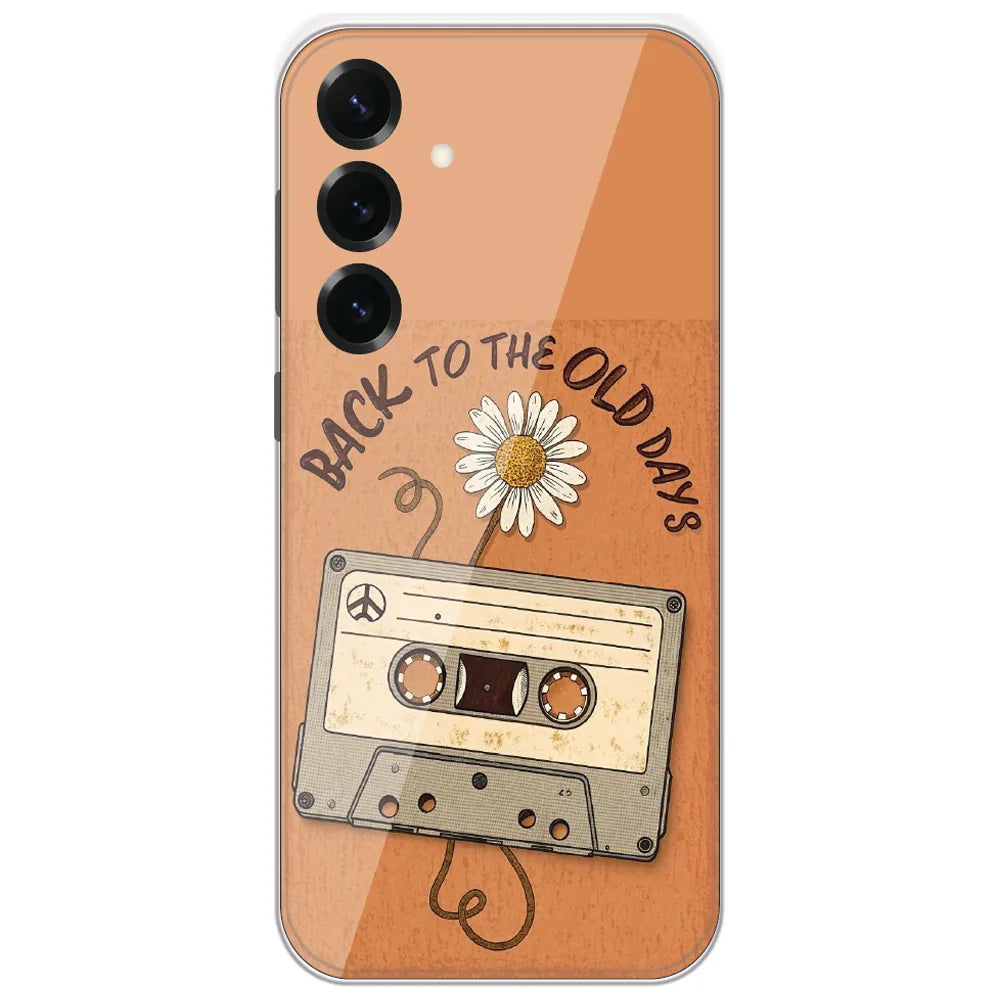 Old Days Cassette - Printed Silicone Case for Samsung Galaxy S25 Plus