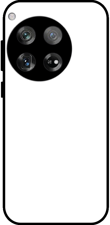 OnePlus 12 back cover mockup - customisable glossy metal silicone case