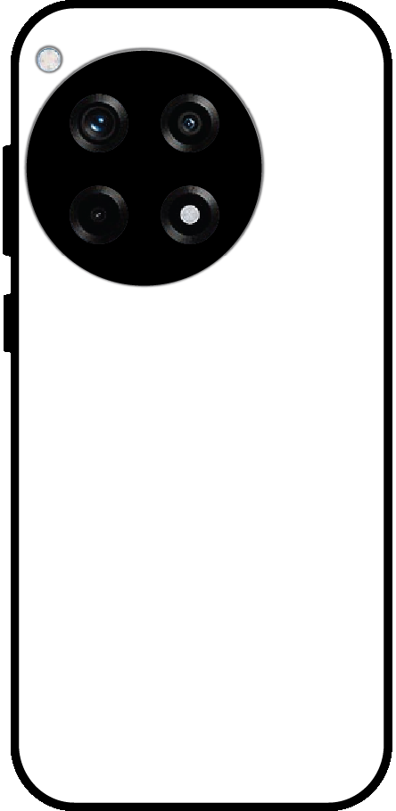 OnePlus 12R back cover mockup - customisable glossy metal silicone case
