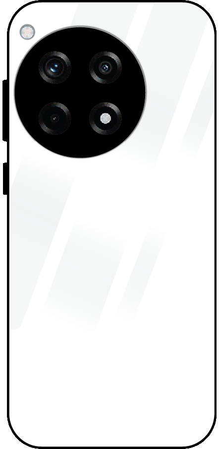 OnePlus 12R back cover mockup - customisable tempered glass case