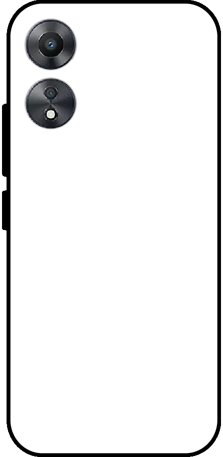Oppo A58 4G back cover mockup - customisable glossy metal silicone case