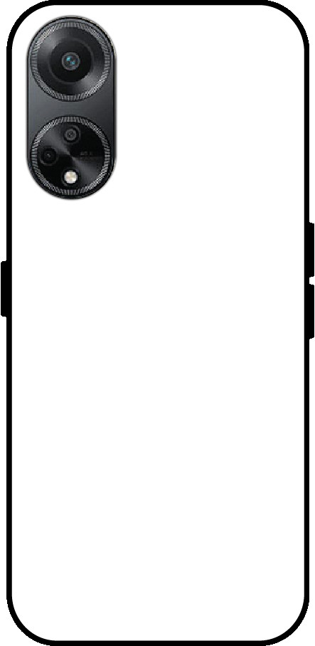 Oppo F23 5G back cover mockup - customisable glossy metal silicone case