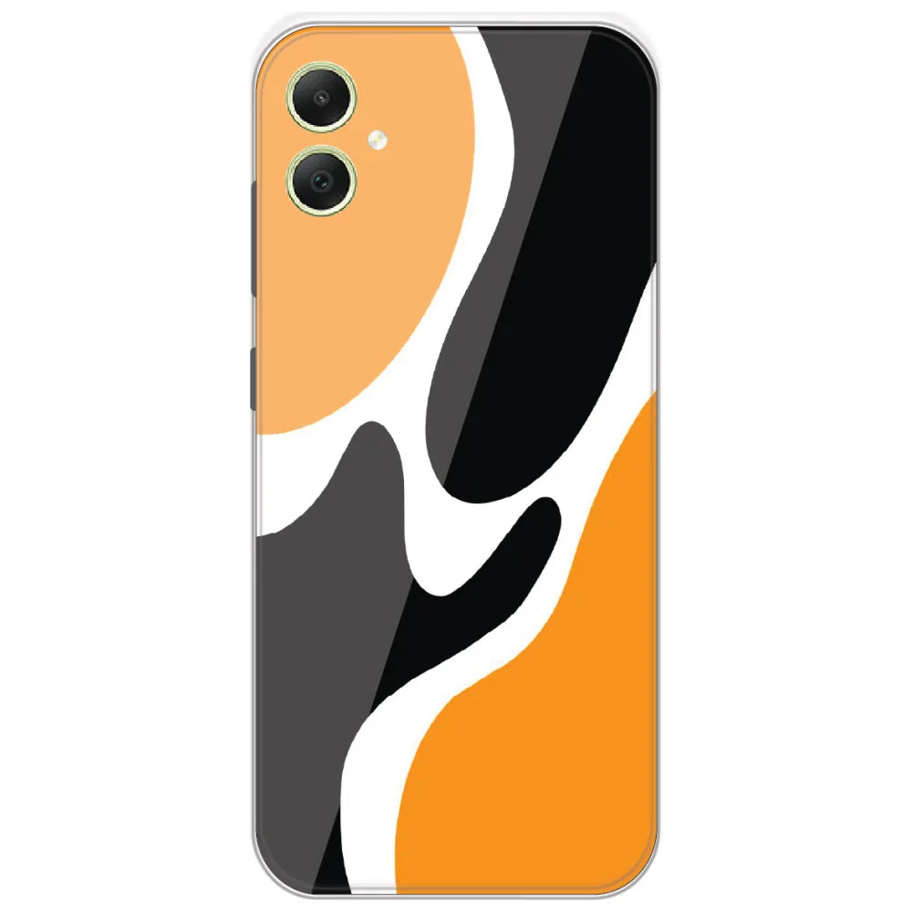 Orange Black Waves - Printed Silicone Case for Samsung Galaxy A05