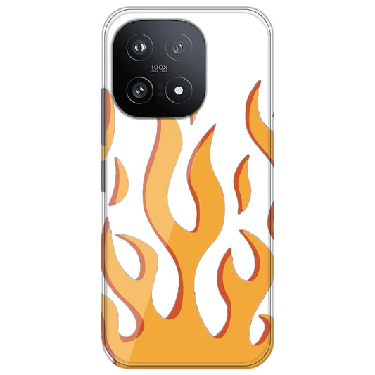 Orange Flames - Clear Printed Silicone Case for iQOO 15